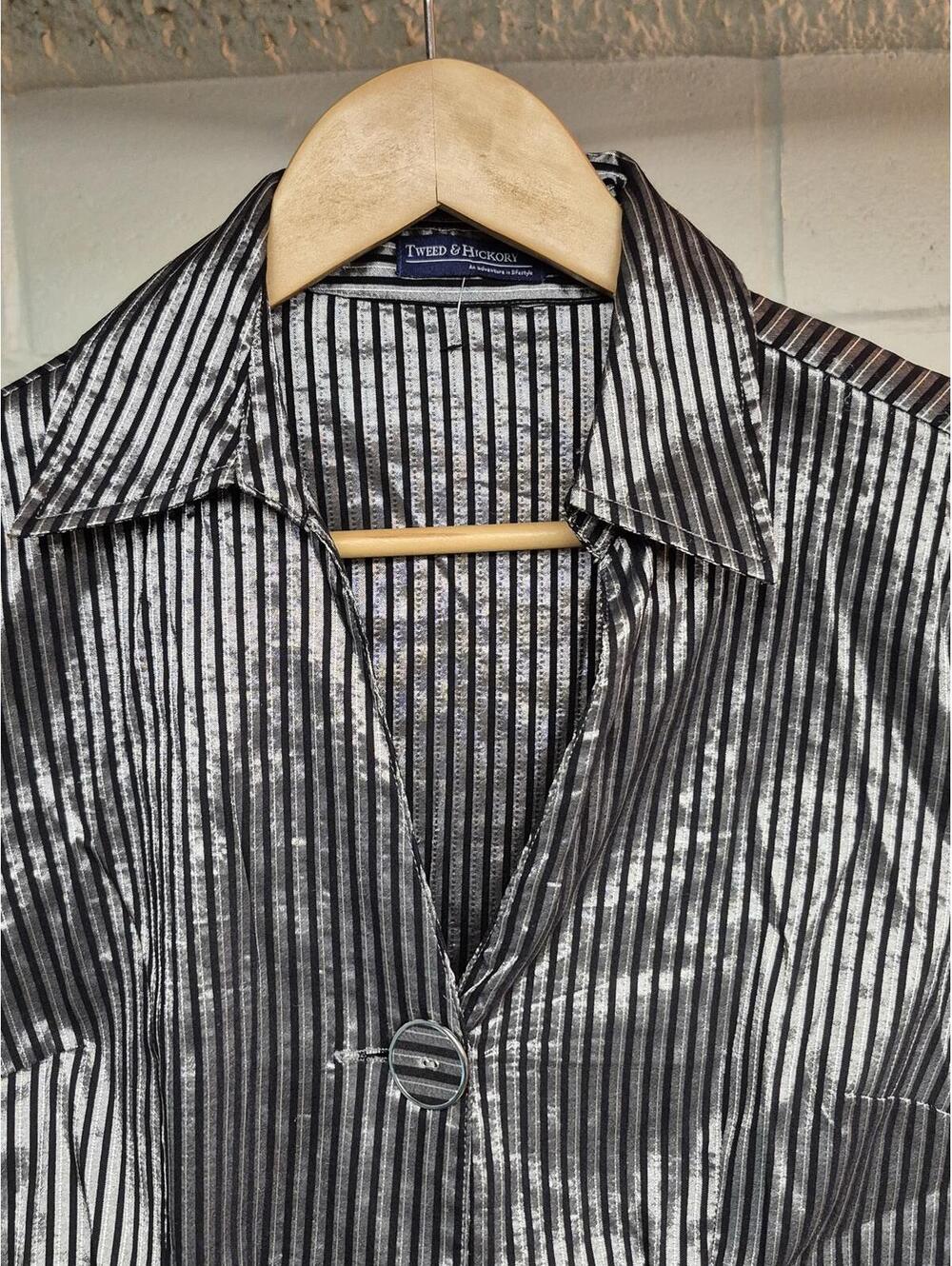 Tweed & Hickory Women's Striped Button-Up Blouse